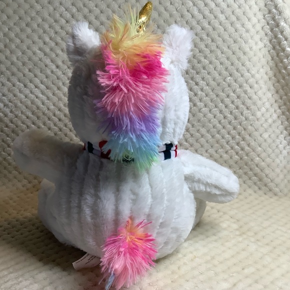 PETSMART Bliss Plush Unicorn Striped Scarf Squeaker Stuffed Animal Pet Toy 🦄 - Picture 6 of 11